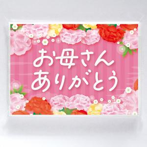 【納期一週間以上】ポケットティッシュ6W お母さんありがとう　約75×110×厚8mm　台紙：コート90kg【5000個入】