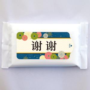 【納期一週間以上】ウェットティッシュ スリムホワイト5枚 中国語（簡体字）　約70×135×10mm　スパンレース不織布【1000個入】