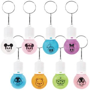 ピカピカ電球キーホルダーIII（D）　H5×W2.5×D2.5cm　PP・PS・鉄【16個入】