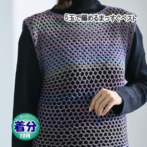 5玉で編めるまっすぐベスト 編み物キット