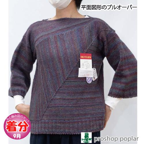 平面図形のプルオーバー 編み物キット 毛糸のポプラ