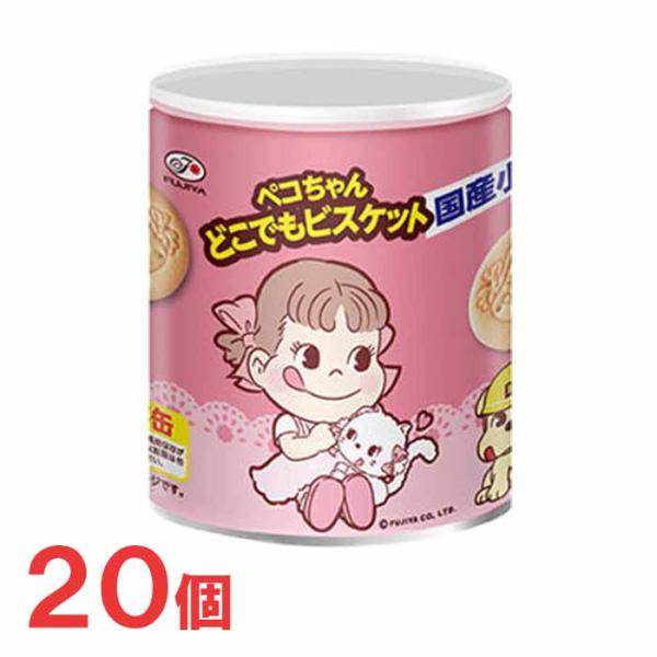 不二家　ペコちゃんどこでもビスケット保存缶　100g×20缶