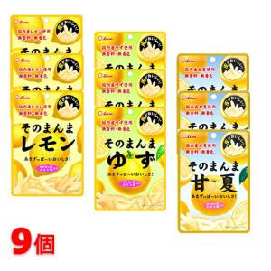 ライオン菓子 そのまんまレモン ゆず 甘夏  各3個 計9個セット  送料無料 グミ アソート 食べ比べ｜popmart