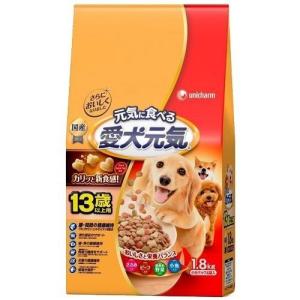ユニ チャーム 元気に食べる愛犬元気 13歳以上用 ささみ ビーフ 緑黄色野菜 小魚入り 1.8kg 賞味期限：2022年10月〜