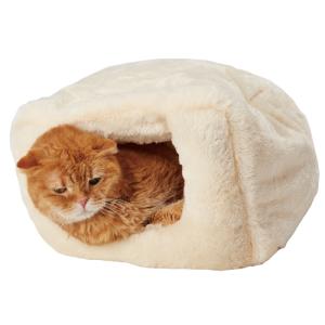 ペティオ もみもみするのにぴったりなやわらかベッド 全猫種用 サイズ：幅30×奥行47×高さ25cm クリーム
