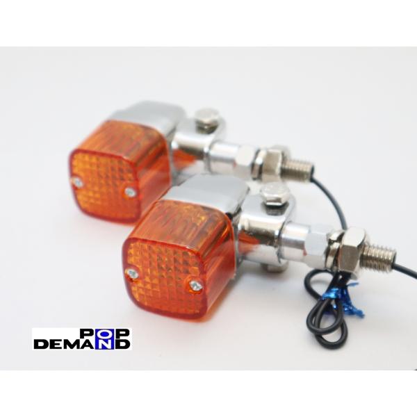 ◆送料無料◆訳有り 汎用 12V アルミ製 角型 ウインカー 2個セット CB90 CB92 CB ...