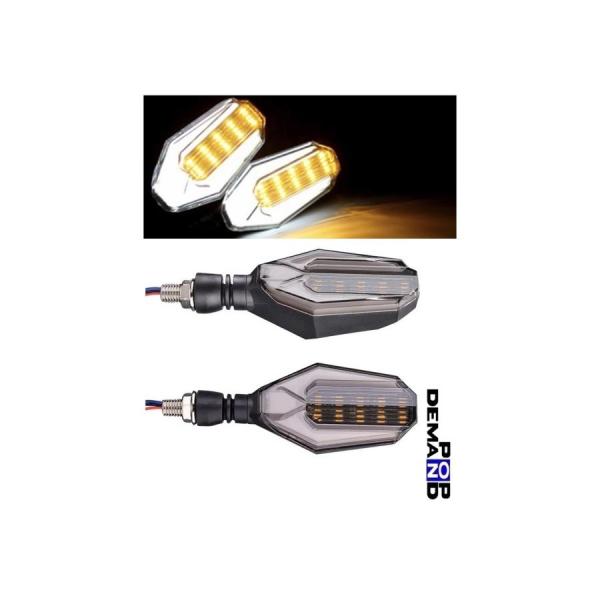 ◇即納◇汎用 12V オクタゴン LED ウインカー 白 2個セット Z125PRO Z125 12...