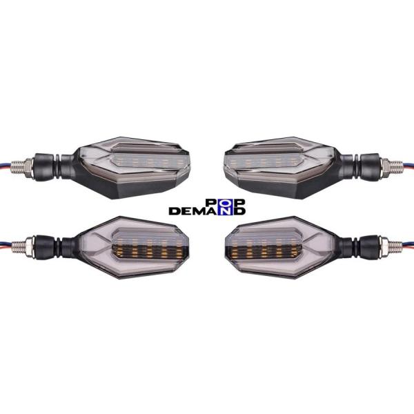 ◇即納◇汎用 12V オクタゴン LED ウインカー 青 1台分4個セット スペイシー50 スマート...
