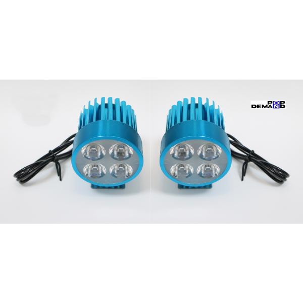 ◇即納◇汎用 青 4連 LED フォグランプ 車外灯 2個セット CB150R CB250R CB1...