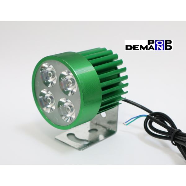 ◆即日発送◆汎用 緑 4連 LED フォグランプ 車外灯 スペイシー50 スマートDio スマートD...