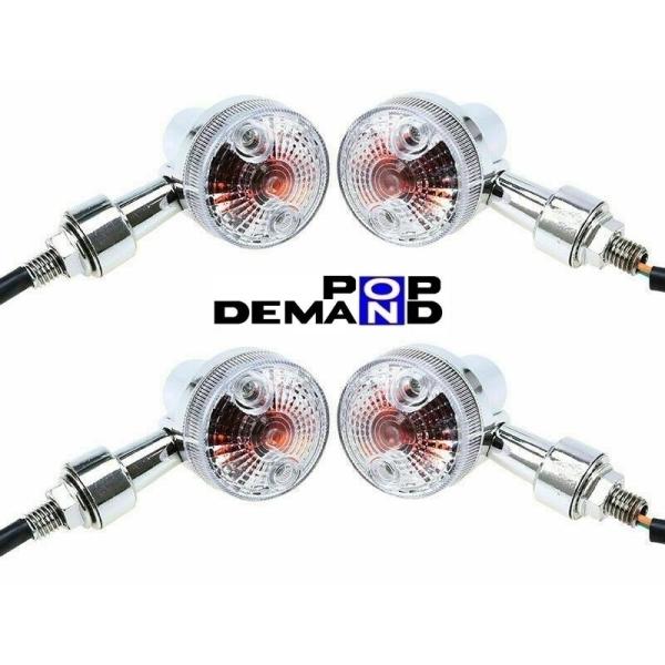 ◇即納◇汎用 メッキ クリア ミニウインカー 12V GSタイプ 1台分4個セット スペイシー50 ...