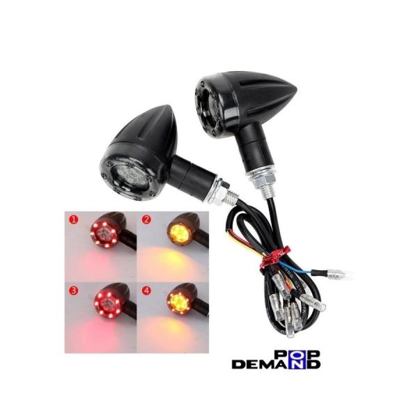 ◆即日発送◆汎用 LED ウインカー 砲弾型 12V 3種機能付 2個 CB90 CB92 CB M...