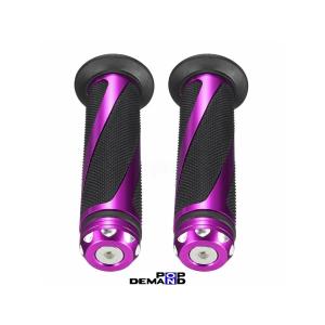◇即納◇汎用 紫 CNC 22mm用 アルミ グリップ 左右セット JOG Z2 ZR