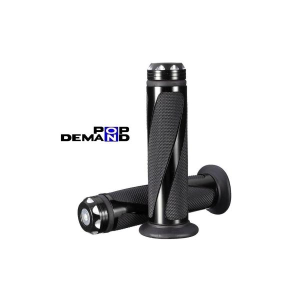 ◇即納◇汎用 黒 CNC 22mm用 アルミ グリップ 左右セット ベンリィ110 リード EX リ...