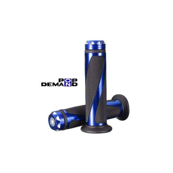 ◇即納◇汎用 青 CNC 22mm用 アルミ グリップ 左右セット  ZZ-R1100 ZZ-R12...