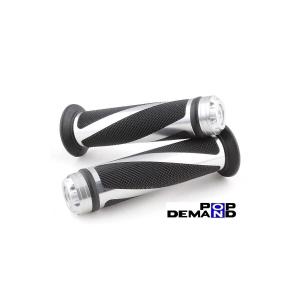 ◇即納◇汎用 銀 CNC 22mm用 アルミ グリップ 左右セット