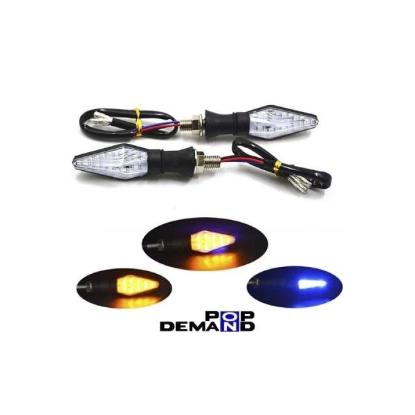 ◇即日発送◇汎用 LEDウインカー ブルーマーカー付き 12V 2個 CB90 CB92 CB MA...