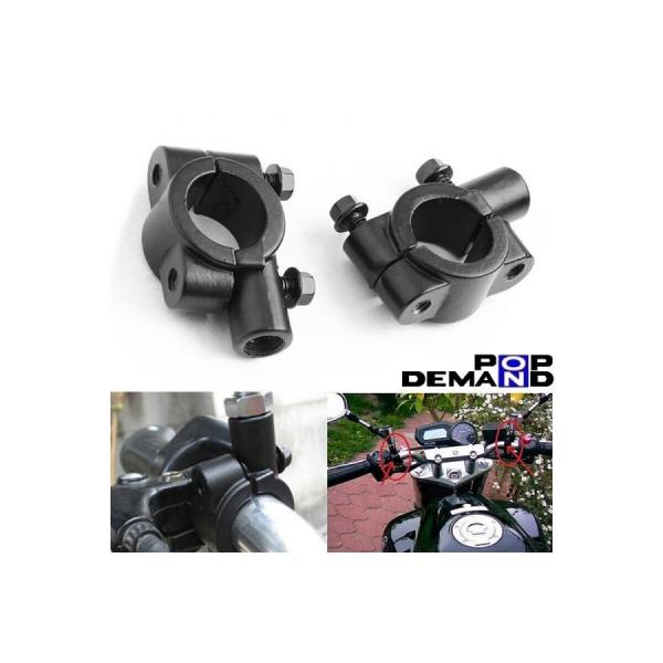 ◆即日発送◆汎用 ミラークランプ 黒 22mm用 ハンドルクランプ M8 左右セット リード80DX...