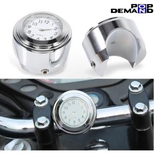 バイク用　1インチパイプクランプ　アナログ時計　ヴィンテージ　ハーレー popondemand_tmw289
