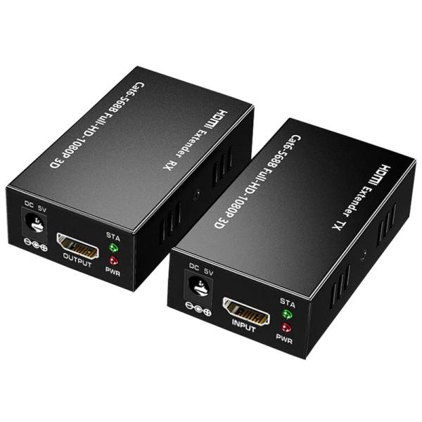 HDMI LAN エクステンダー 変換 延長器 60Mまで HDMI Extender 1080P@...