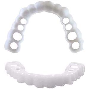 ホワイトニングブレーススマイルベニア歯メイクアップステッカー美容ツール義歯インスタントベニア上下1ペアの入れ歯が欠けている歯をカバーし、歯を｜PoPo SHOP