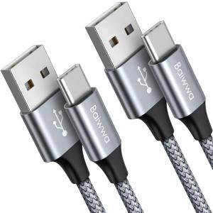 USB Type C ケーブル1.5m 2本USB-A to USB-C 急速充電 ケーブル Baiwwa QC3.0対応 タイプC ケーブ｜poposhop