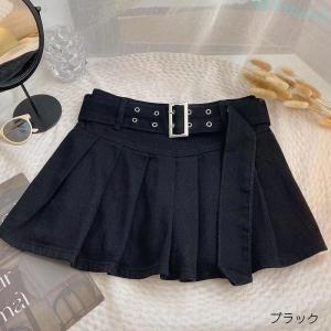 送料無料キッズ子供デニムスカート女の子プリーツ...の詳細画像5