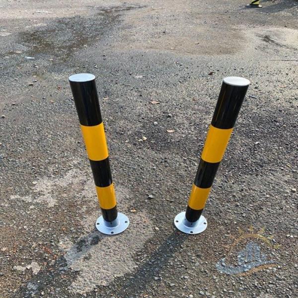 駐車場ポール駐車　ポストパーキング　７５０ＭＭ鋼管警告　ポール私道のための　駐車場ポール安全　ゾンチ...