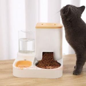 自動餌やり機　いぬ　猫　犬　ペットボウル　自動給水器　エサ　自動餌やり器　ゾンチー　電源不要、給餌&給水一体型　自動給餌器　えさやり　水洗い可能