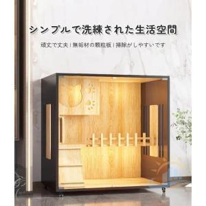 猫 ケージ おしゃれ 室内飼い 3段 幅60C...の詳細画像1