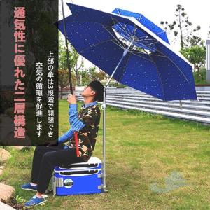 釣りパラソル大型 二層通気性風に強い セットペ...の詳細画像4