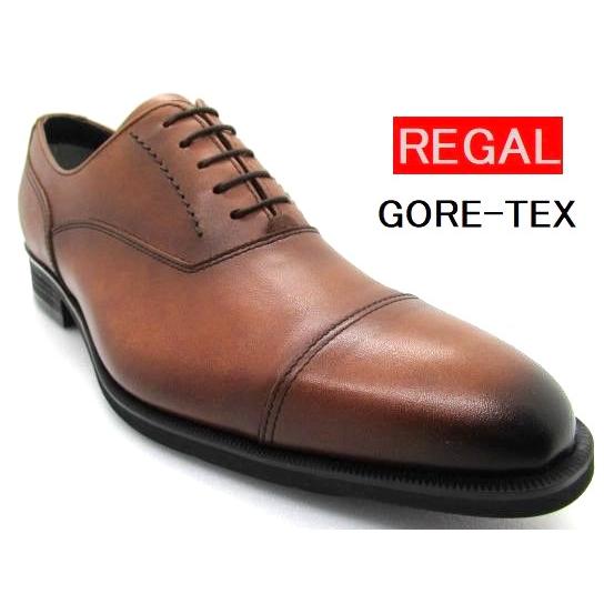 リーガル REGAL 靴 メンズ ビジネスシューズ 35HR ストレートチップ ゴアテックス ブラウ...