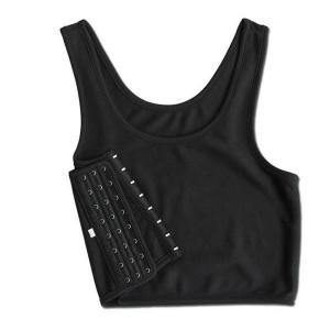 ナベシャツ タンクトップ ショート丈 胸つぶし...の詳細画像2