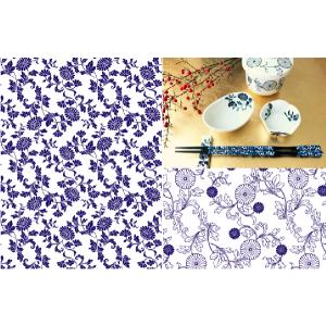 白磁用】花雪輪転写紙 赤 和柄 和柄転写紙 ポーセラーツ 転写紙