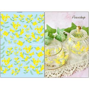 ポーセラーツ 転写紙 花柄 PEONY (S) (ピオニー・ガラス用ピンク