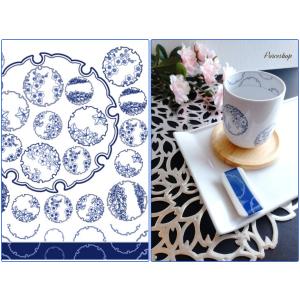 ポーセラーツ転写紙【白磁用】鶴の恩返し/ ツル つる 鳥 和柄 和風 和