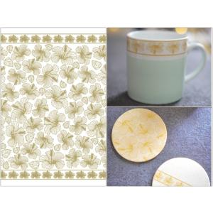 白磁用】禅-zen- 転写紙 紺色 ポーセラーツ 転写紙 和柄 A3サイズ