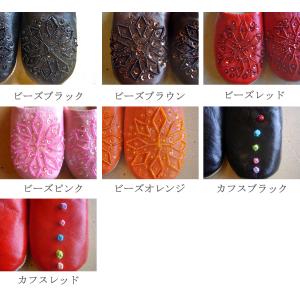 モロッコバブーシュ*子供用*ビーズ・カフスの詳細画像1