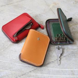 レザークラフト優 キーケース/キーホルダー/リザード×サドルレザー