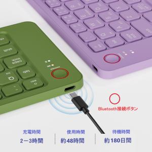キーボード 折り畳み 2折 bluetooth...の詳細画像4