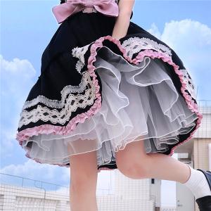 パニエ スカート ロリータ ワイヤー無し ゴス...の詳細画像3