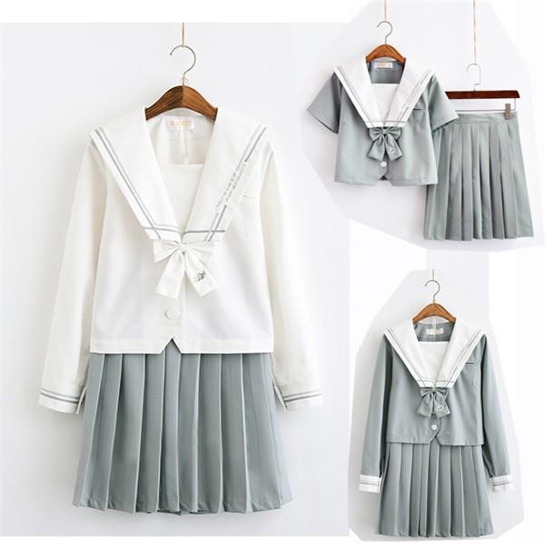 セーラー服 女子高生 JK制服 学生服 入学式 卒業式 スクール制服 白 コスプレ上下セット 半袖 ...