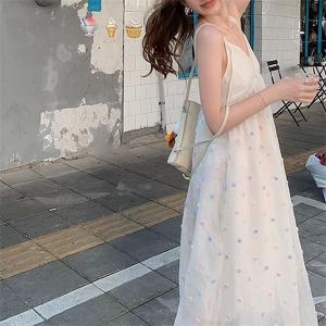 夏 ロングドレス スイート風 ワンピース スト...の詳細画像2