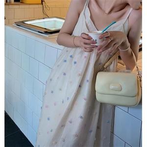 夏 ロングドレス スイート風 ワンピース スト...の詳細画像3