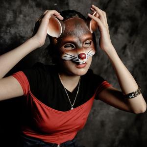 鼠 仮面 ハロウィン マスク ネズミ 仮装 カッコイイ  学園祭 撮影 面白い 被り物 お化け屋敷 かぶりもの 変装｜portelink