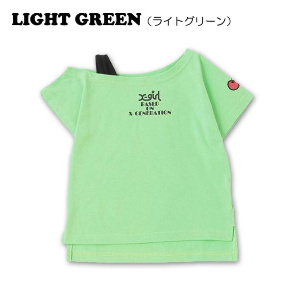 X-girl stages (エックスガール）xg9221227-オフショルダー半袖Tシャツ（ライト...