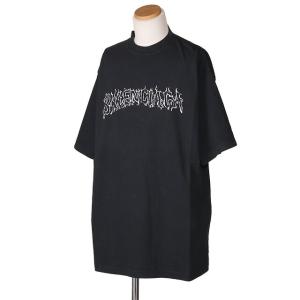 バレンシアガ／BALENCIAGA”LARGE FIT T SHIRTS・ラージフィット "メンズ オーバーサイズ・デザインプリント 半袖クルーネックTシャツ(フェイデッドブラック｜posecafe2