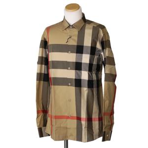 バーバリー／BURBERRY "ウーヴンコットンポプリンシャツ"バーバリーチェック長袖レギュラーシャツ・スリムフィット (アーカイブベージュ) 8071445 A7028／AR｜posecafe2