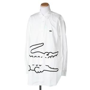 コムデギャルソン×ラコステ／Comme des Garcons × LACOSTE ロゴ×プリント・長袖シャツ(ホワイト) FL-B003-W23-1／WHITE｜posecafe2