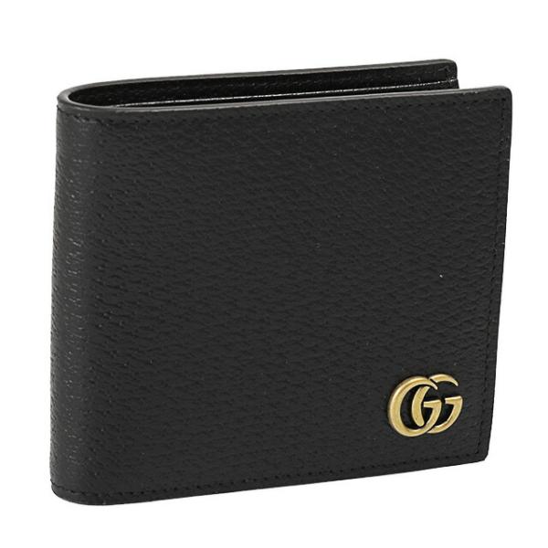 グッチ／GUCCI &quot;GGマーモント  レザー コインウォレット&quot;小銭入れ付き・レザー2つ折り財布(...